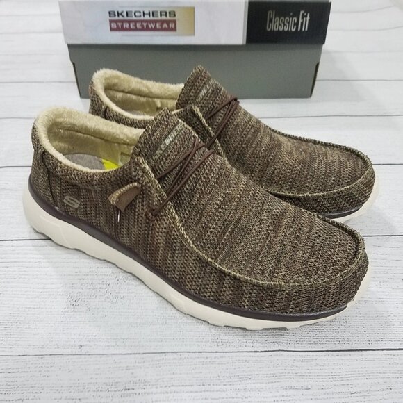 SKECHERS NWT $65 Mens 8 Brown Bulgar Zenwick Moccasin Slip On Comfort Shoes Amazon.com | Skechers USA Men main image 2